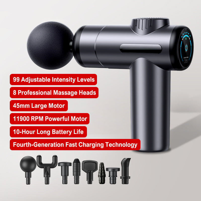 🎉🛍️Hot Promotion 50% OFF💆‍♀️Portable Deep Tissue Massager with 6 Speeds & 4 Heads