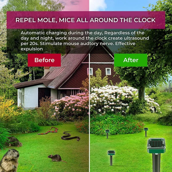 💥Buy 2 Get 2 Free💥Solar Power Mouse Mole Snakes Pest Rodent Repeller