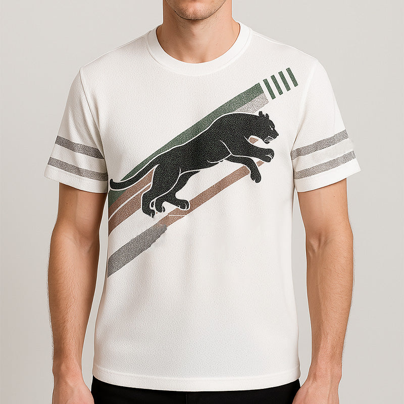🌞Lightweight and Breathable Summer Essential👕Men's Printed Round Neck Short Sleeve T-shirt