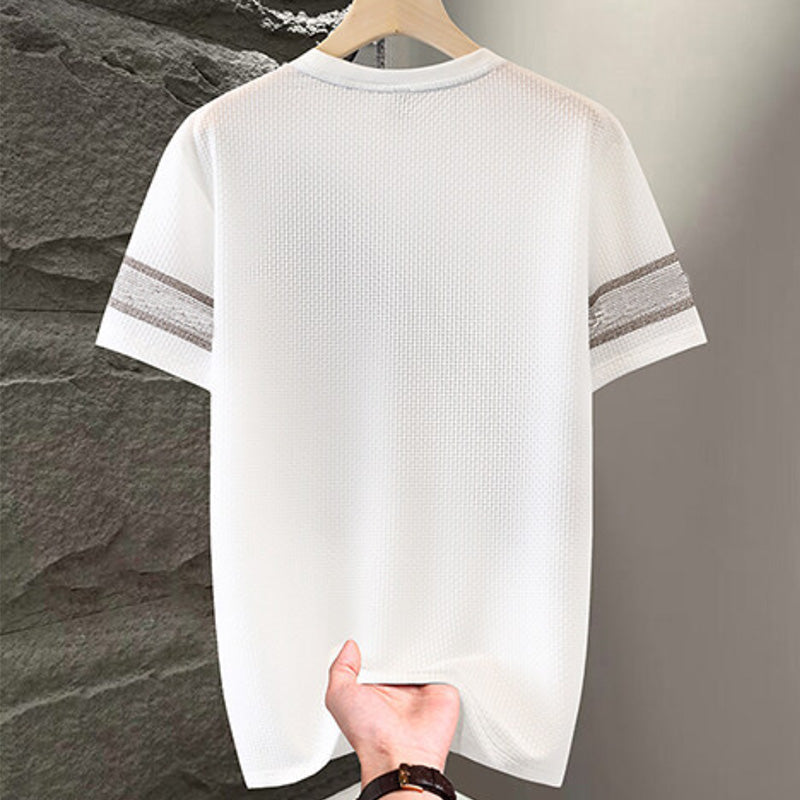 🌞Lightweight and Breathable Summer Essential👕Men's Printed Round Neck Short Sleeve T-shirt