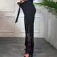 💋🎉Meet Goddess Day 55% OFF🌹 Women's Sexy Lace Lined Wide Leg Pants - Elegant Lace, Stylish Cut, Show Off Your Charming Curves!