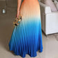 🌈Women's Halter Pleated Gradient Color Dress💞