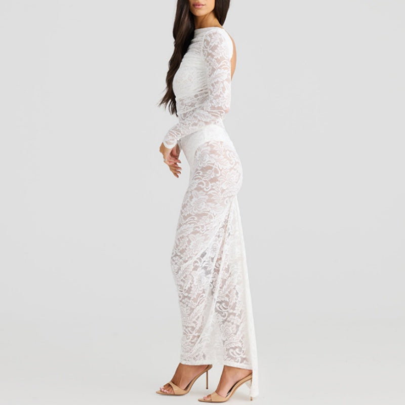 🌹👗Limited Time 50% OFF💃 Sexy Backless Lace Maxi Dresses - Graceful lace, sexy backless design, perfect for summer vibes!