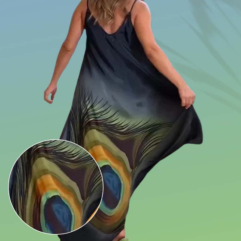 👗🌸50% OFF Limited Time🌸 Floral Loose Fit Spaghetti Strap Maxi Dress - Elegant Floral Prints, Comfortable Fit, Showcasing Feminine Beauty!