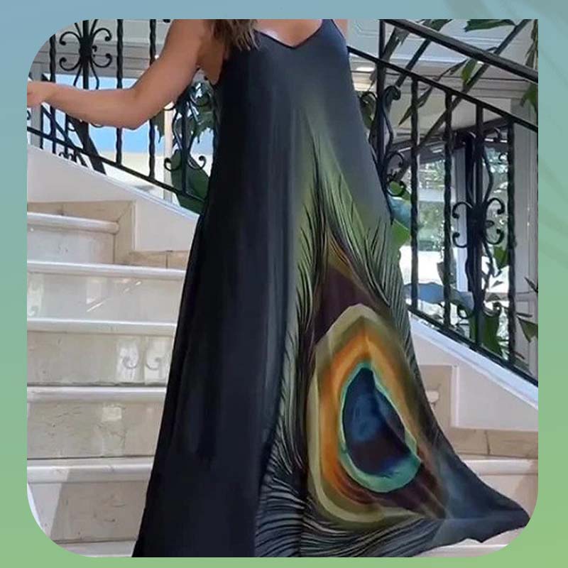 👗🌸50% OFF Limited Time🌸 Floral Loose Fit Spaghetti Strap Maxi Dress - Elegant Floral Prints, Comfortable Fit, Showcasing Feminine Beauty!