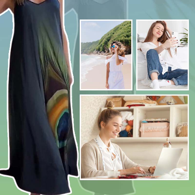 👗🌸50% OFF Limited Time🌸 Floral Loose Fit Spaghetti Strap Maxi Dress - Elegant Floral Prints, Comfortable Fit, Showcasing Feminine Beauty!
