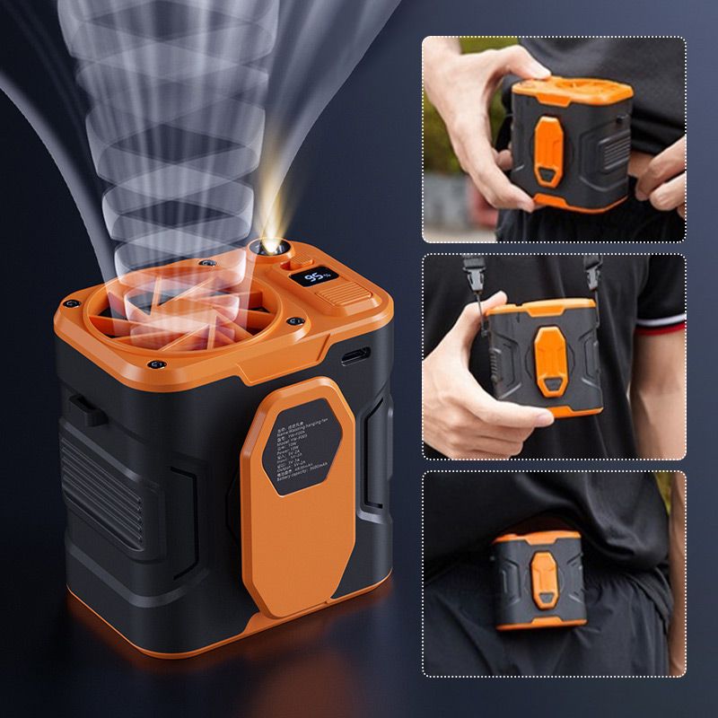 🌞Summer essential items🌪️Portable Super Cooling Waist Hanging Fan