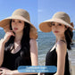 🌞Summer Sun Protection Essentials 👒Large-brim Hollow Sunscreen Hat with Removable Neck Shawl