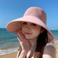 🌞Summer Sun Protection Essentials 👒Large-brim Hollow Sunscreen Hat with Removable Neck Shawl