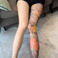 🔥2025 Hot Sale🔥Unisex High Waist Flower Tattoo Stockings
