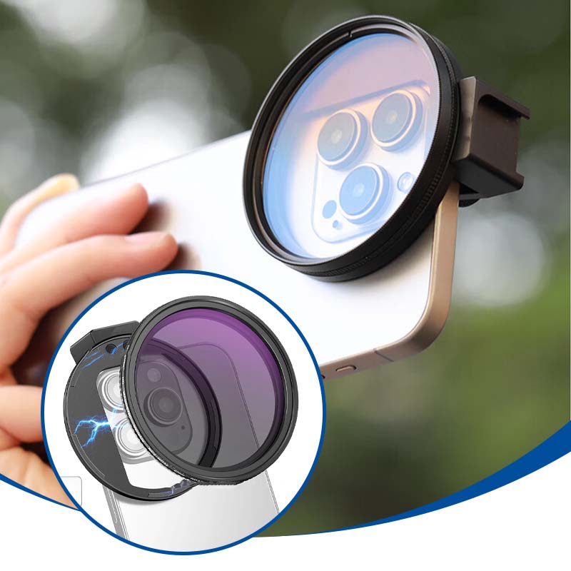 ✨Make your phone's lens comparable to a professional camera📸67mm Clip On Variable Phone Lens Filter Kit