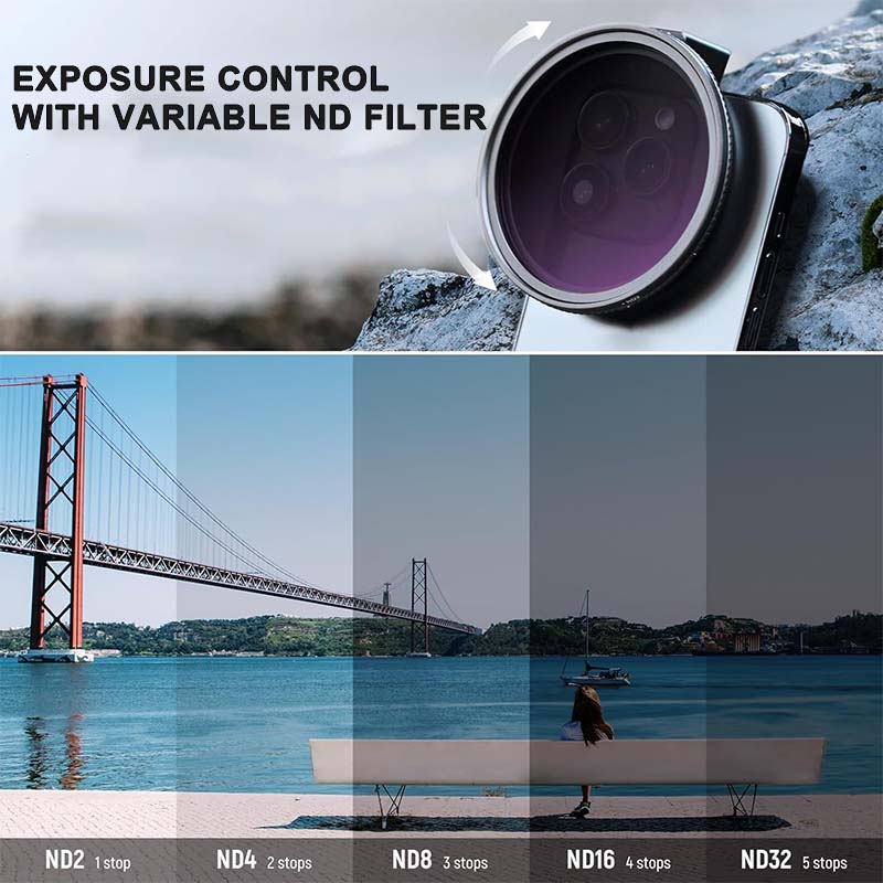 ✨Make your phone's lens comparable to a professional camera📸67mm Clip On Variable Phone Lens Filter Kit