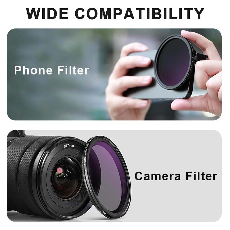 ✨Make your phone's lens comparable to a professional camera📸67mm Clip On Variable Phone Lens Filter Kit