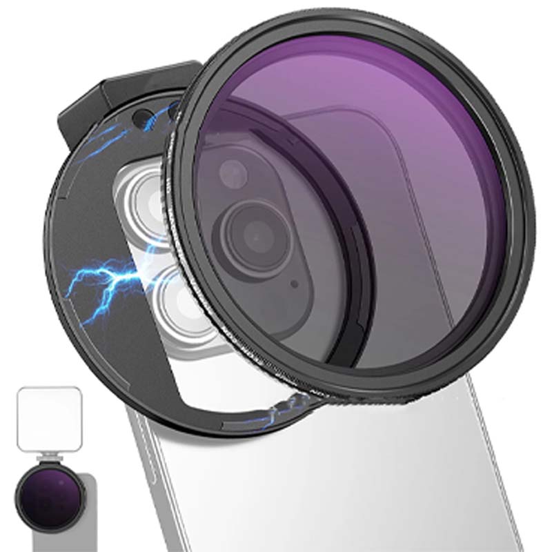 ✨Make your phone's lens comparable to a professional camera📸67mm Clip On Variable Phone Lens Filter Kit