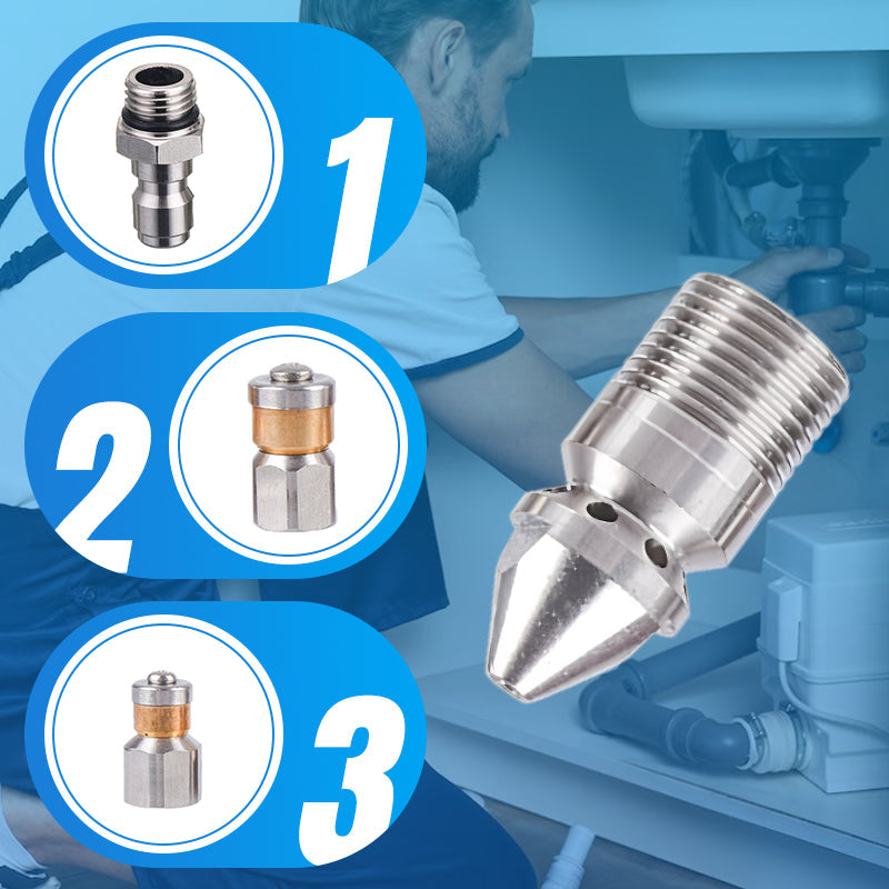 🔥2025 new hot sale BUY 2 GET 1 FREE🔥Rotary High-Pressure Sewer Jetting Nozzle