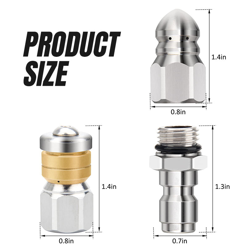 🔥2025 new hot sale BUY 2 GET 1 FREE🔥Rotary High-Pressure Sewer Jetting Nozzle