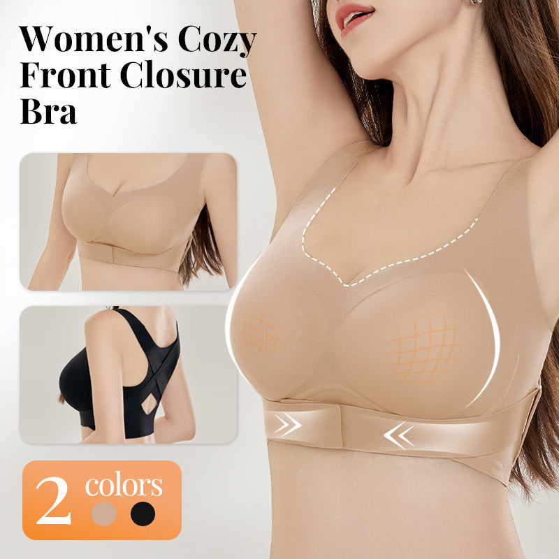 ✨The Secret Weapon of Female Confidence💕Women's Cozy Seamless Push Up Front Closure Bra🎁
