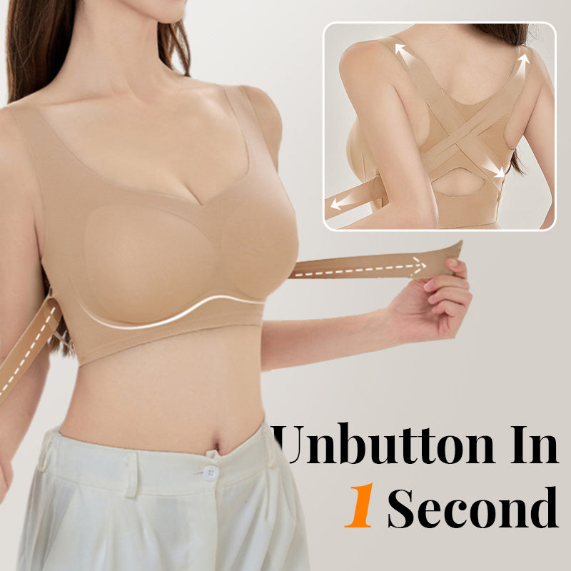 ✨The Secret Weapon of Female Confidence💕Women's Cozy Seamless Push Up Front Closure Bra🎁