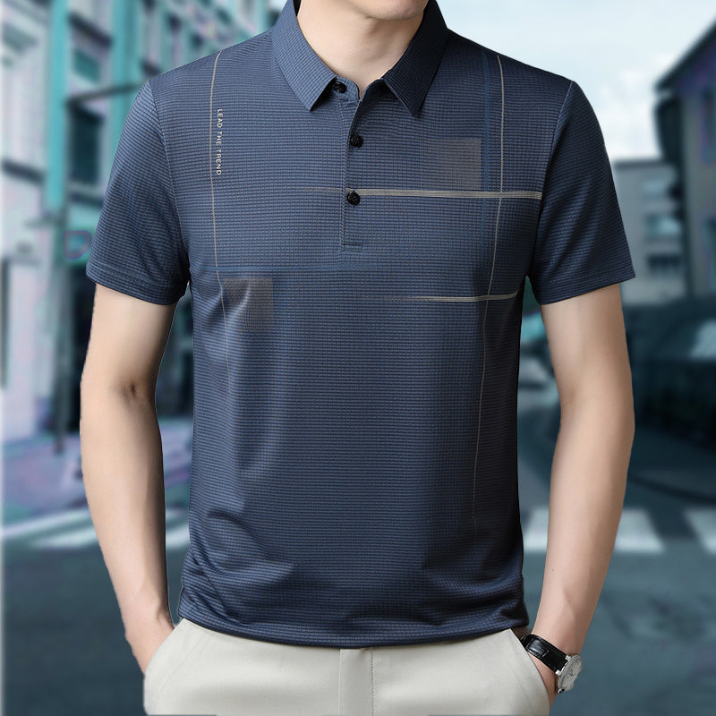 🌞Summer Hot Sale-Buy 3 Get 1 Free👕Men's Loose Cool Breathable Lapel T-Shirt