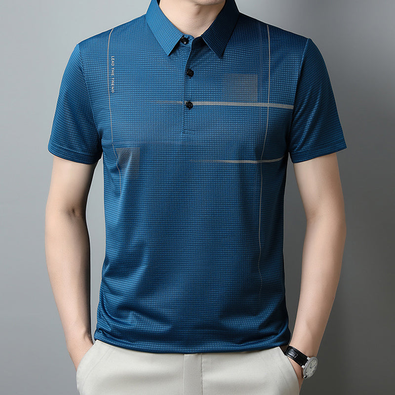 🌞Summer Hot Sale-Buy 3 Get 1 Free👕Men's Loose Cool Breathable Lapel T-Shirt