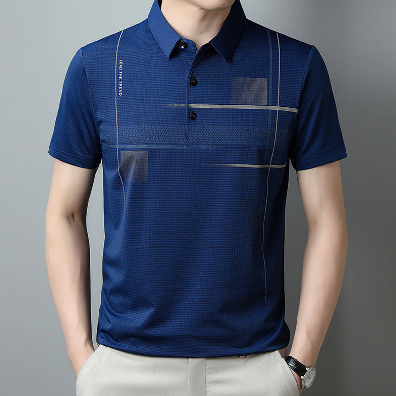 🌞Summer Hot Sale-Buy 3 Get 1 Free👕Men's Loose Cool Breathable Lapel T-Shirt