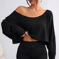 👚🌟️Limited Time 40% OFF🌀 Women's Long Sleeve Oversized Loose Off The Shoulder Crop Tops - Stylish Comfort, Free Spirit, Show Your Unique Charm!