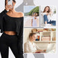 👚🌟️Limited Time 40% OFF🌀 Women's Long Sleeve Oversized Loose Off The Shoulder Crop Tops - Stylish Comfort, Free Spirit, Show Your Unique Charm!