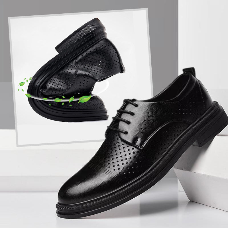 ✨2025 Summer New Men's Breathable Business Leather Shoes