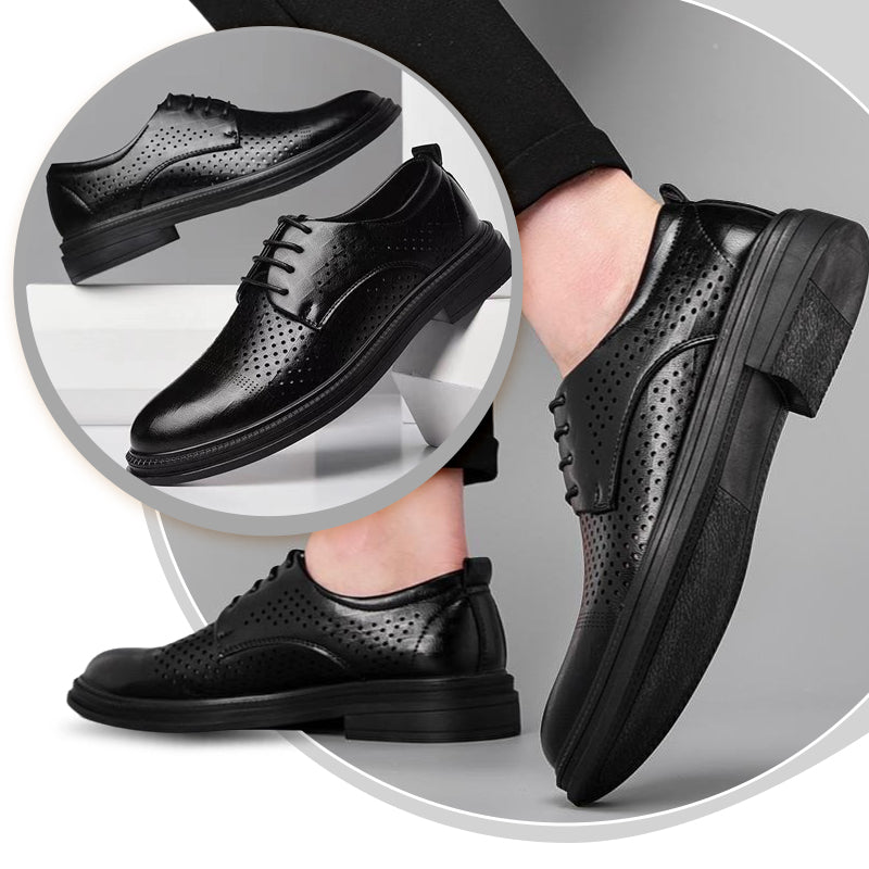 ✨2025 Summer New Men's Breathable Business Leather Shoes