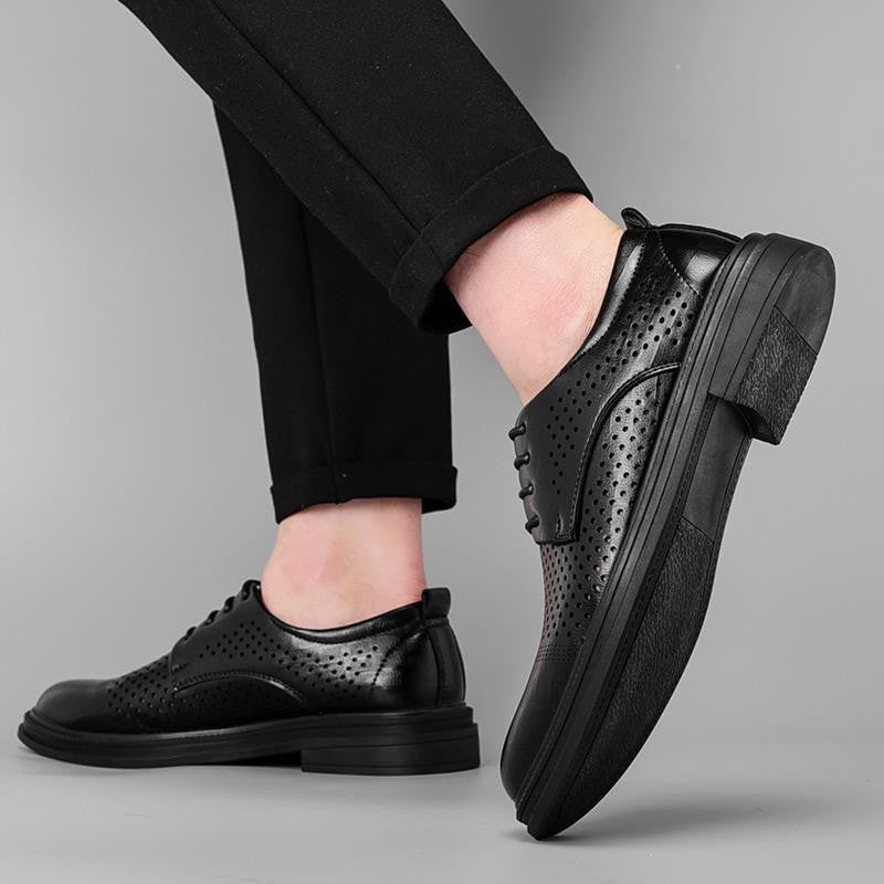 ✨2025 Summer New Men's Breathable Business Leather Shoes