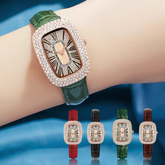 💕Women Square Luxury Crystal Rhinestone Diamond Watches
