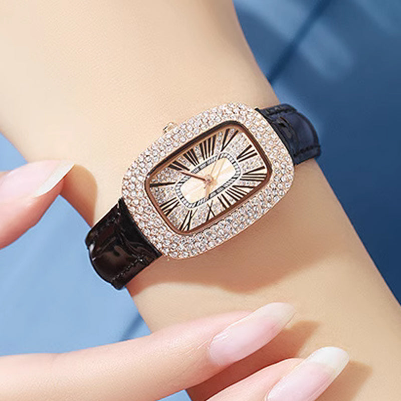 💕Women Square Luxury Crystal Rhinestone Diamond Watches