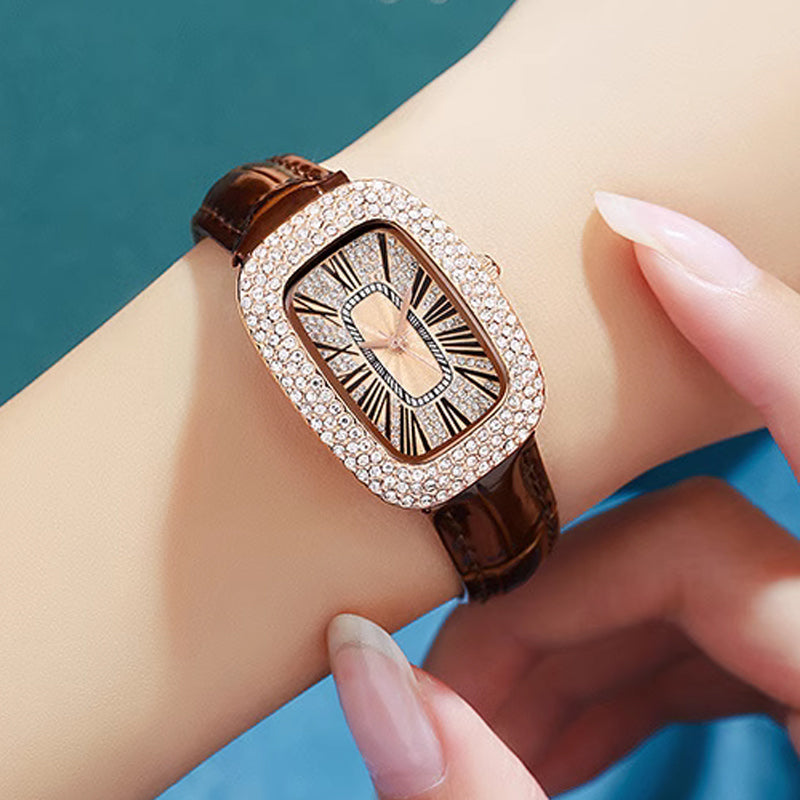 💕Women Square Luxury Crystal Rhinestone Diamond Watches