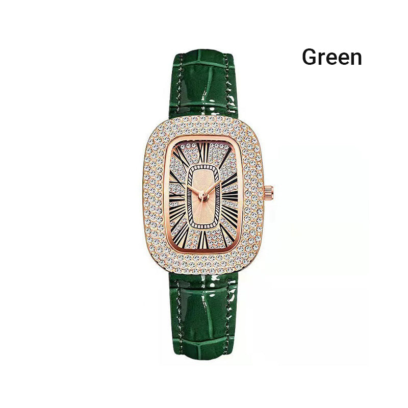 💕Women Square Luxury Crystal Rhinestone Diamond Watches