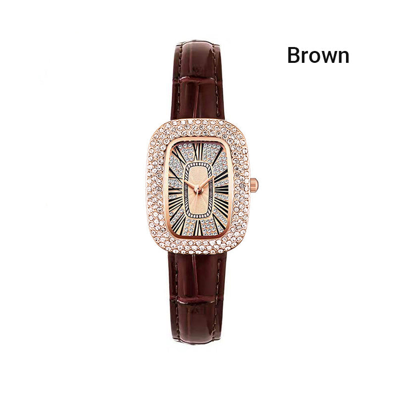 💕Women Square Luxury Crystal Rhinestone Diamond Watches