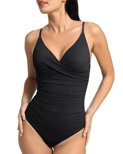 💖2025 Summer Sale 50% OFF👙Ruched Cross-Front Sculpting One-Piece Swimsuit