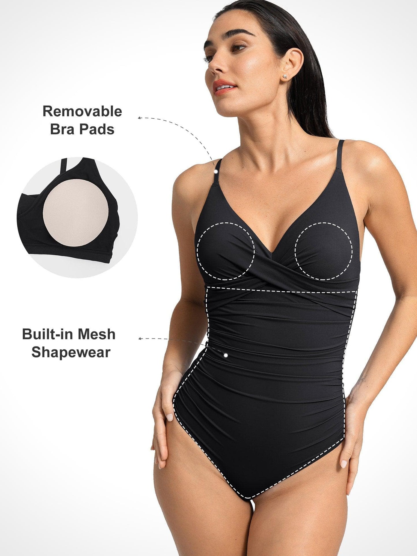 💖2025 Summer Sale 50% OFF👙Ruched Cross-Front Sculpting One-Piece Swimsuit