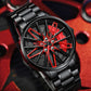 ⌚Most popular in 2025🛞Men's 3D Rotating Skeleton Car Wheel Wrist Watch