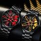 ⌚Most popular in 2025🛞Men's 3D Rotating Skeleton Car Wheel Wrist Watch