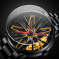 ⌚Most popular in 2025🛞Men's 3D Rotating Skeleton Car Wheel Wrist Watch
