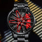 ⌚Most popular in 2025🛞Men's 3D Rotating Skeleton Car Wheel Wrist Watch