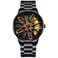 ⌚Most popular in 2025🛞Men's 3D Rotating Skeleton Car Wheel Wrist Watch