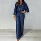 🎉🛍️Spring Specials💐Women's Tiered Long-Sleeve Tops ＆ Wide-Leg Pants Set