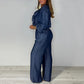 🎉🛍️Spring Specials💐Women's Tiered Long-Sleeve Tops ＆ Wide-Leg Pants Set