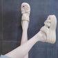 🌺Fashion Height Increase👡Women's Rhinestone Thick Platform Slip-On Sandals