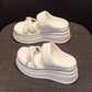 🌺Fashion Height Increase👡Women's Rhinestone Thick Platform Slip-On Sandals