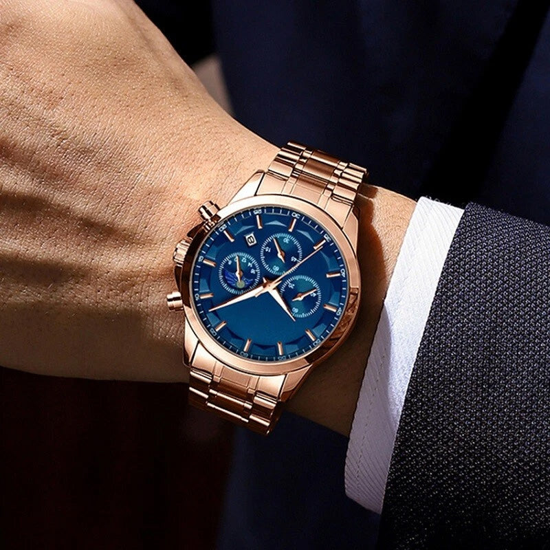 ⌚2025 New Business Mens Watch✨ Men’s Quartz Stainless Steel Watch