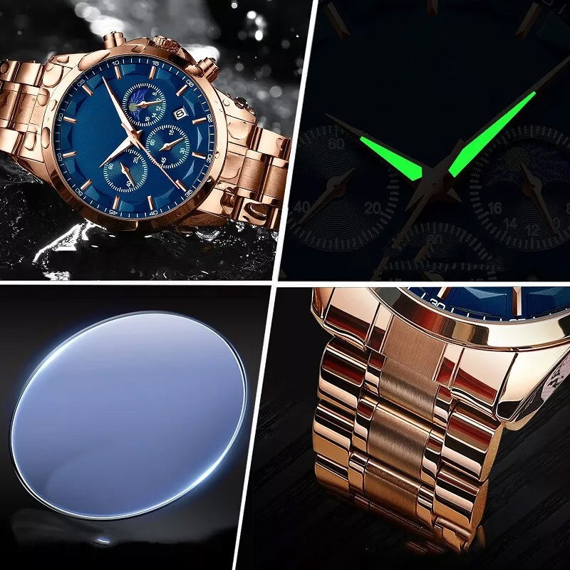 ⌚2025 New Business Mens Watch✨ Men’s Quartz Stainless Steel Watch