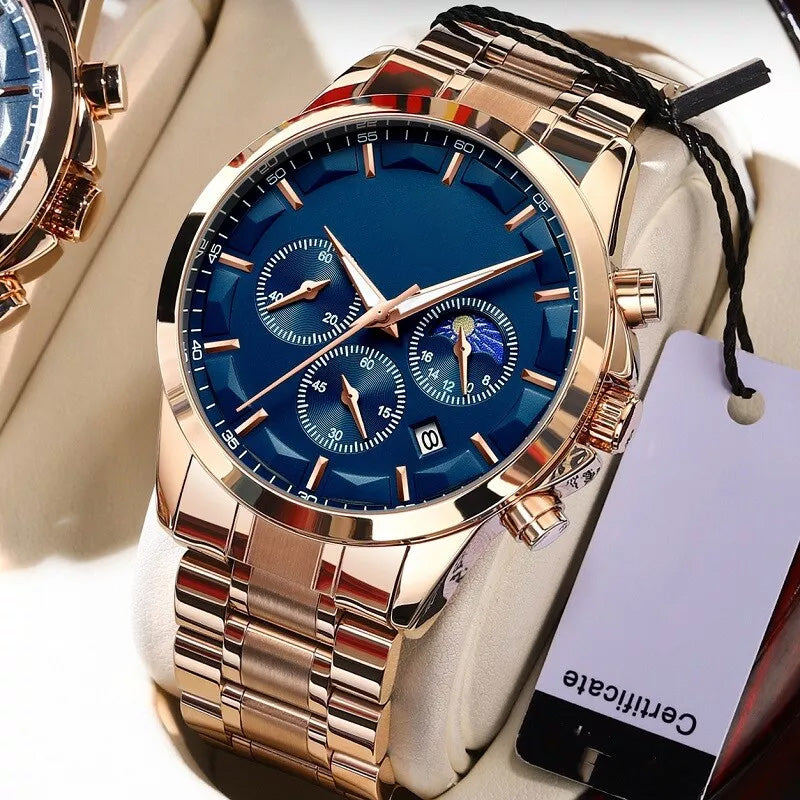 ⌚2025 New Business Mens Watch✨ Men’s Quartz Stainless Steel Watch