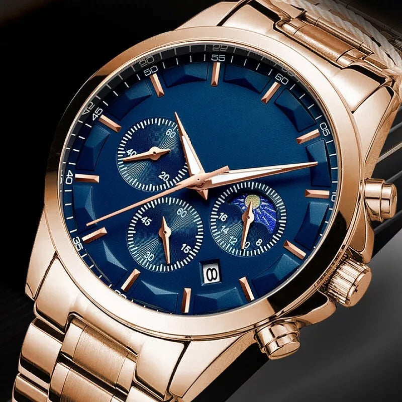 ⌚2025 New Business Mens Watch✨ Men’s Quartz Stainless Steel Watch